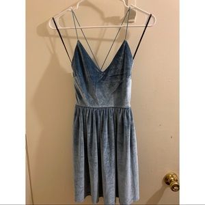 small blue velvet forever 21 dress